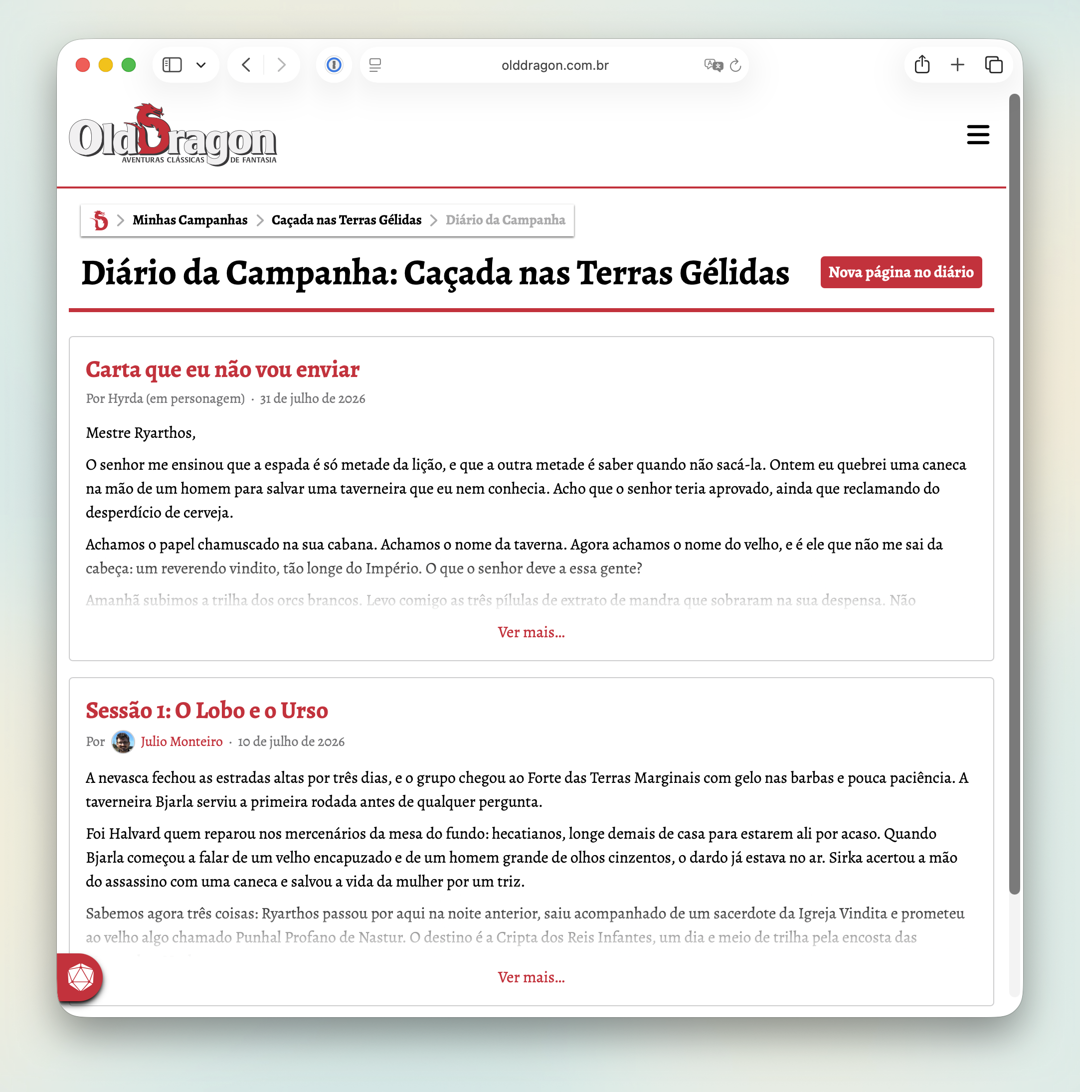 Diário da Campanha