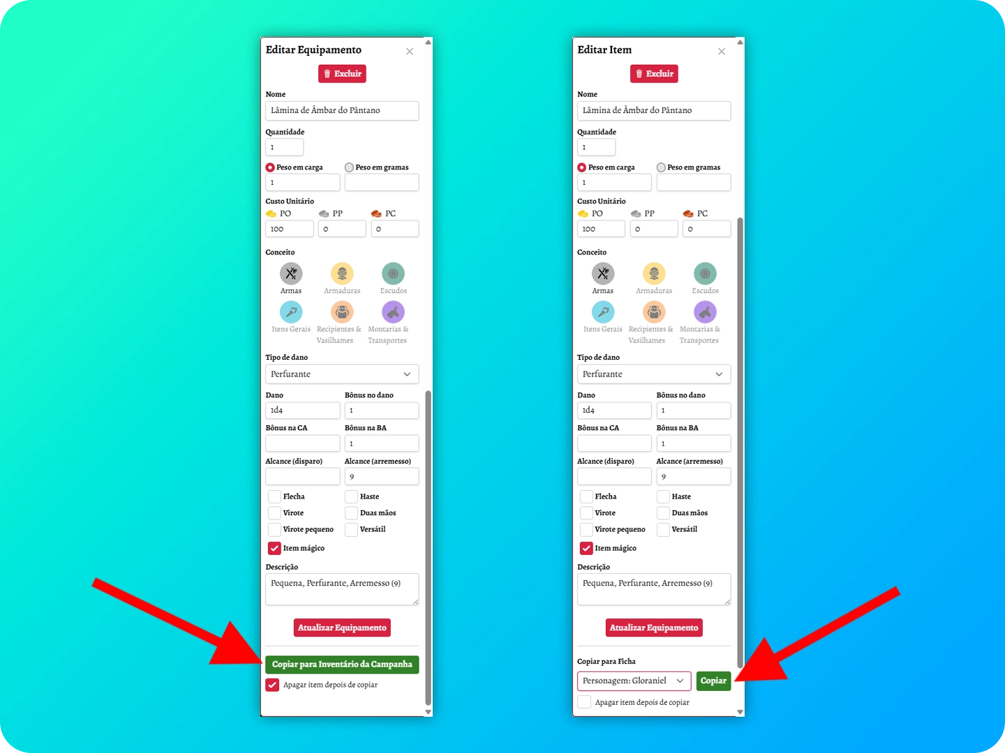 Inventário da Campanha